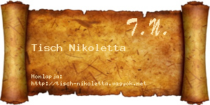 Tisch Nikoletta névjegykártya